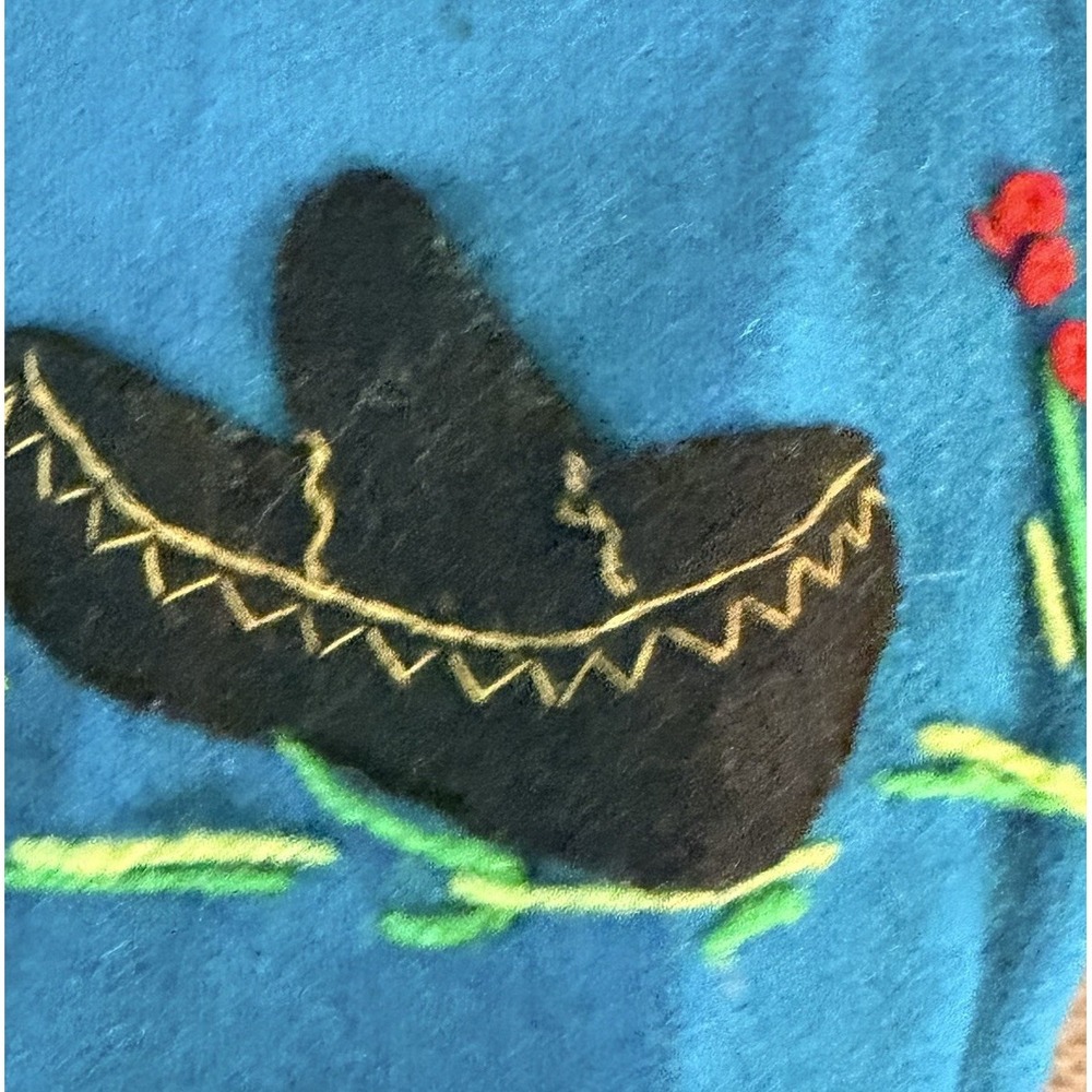 Hand Embroidered 1940s Lopez Vintage Mexican Souvenir Felt Applique Jacket 36 - Picture 4 of 11